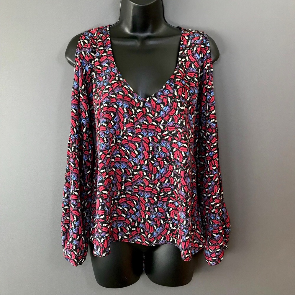 Lovers+Friends Butterfly Wings Split Sleeve Top S - Picture 6 of 7